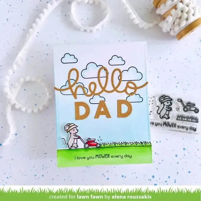 Lawn Fawn Clear Stamp Set - I Love You Mower