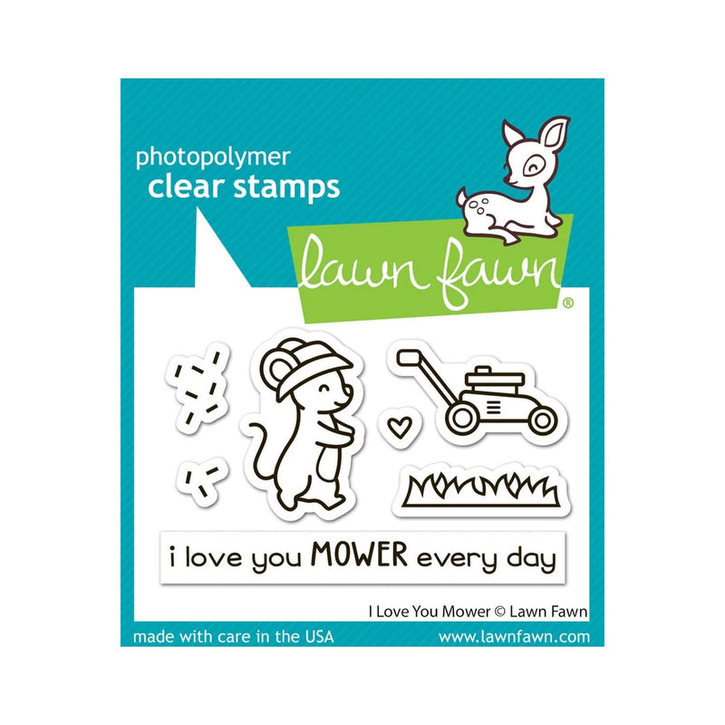 Lawn Fawn Clear Stamp Set - I Love You Mower