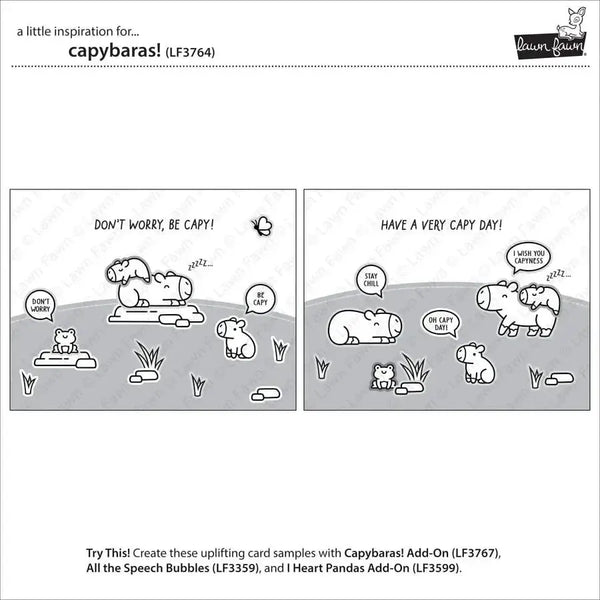 Lawn Fawn Clear Stamp Set - Capybaras!
