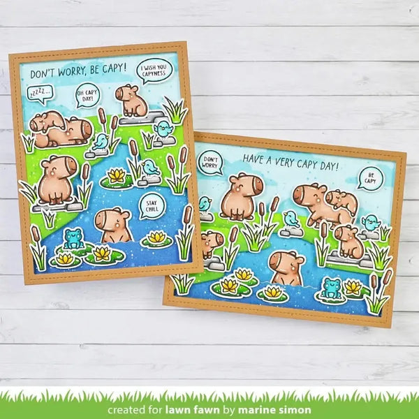 Lawn Fawn Clear Stamp Set - Capybaras!