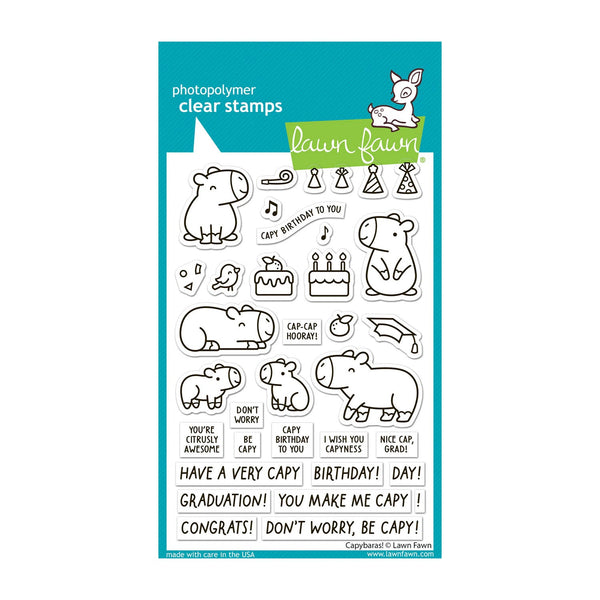 Lawn Fawn Clear Stamp Set - Capybaras!