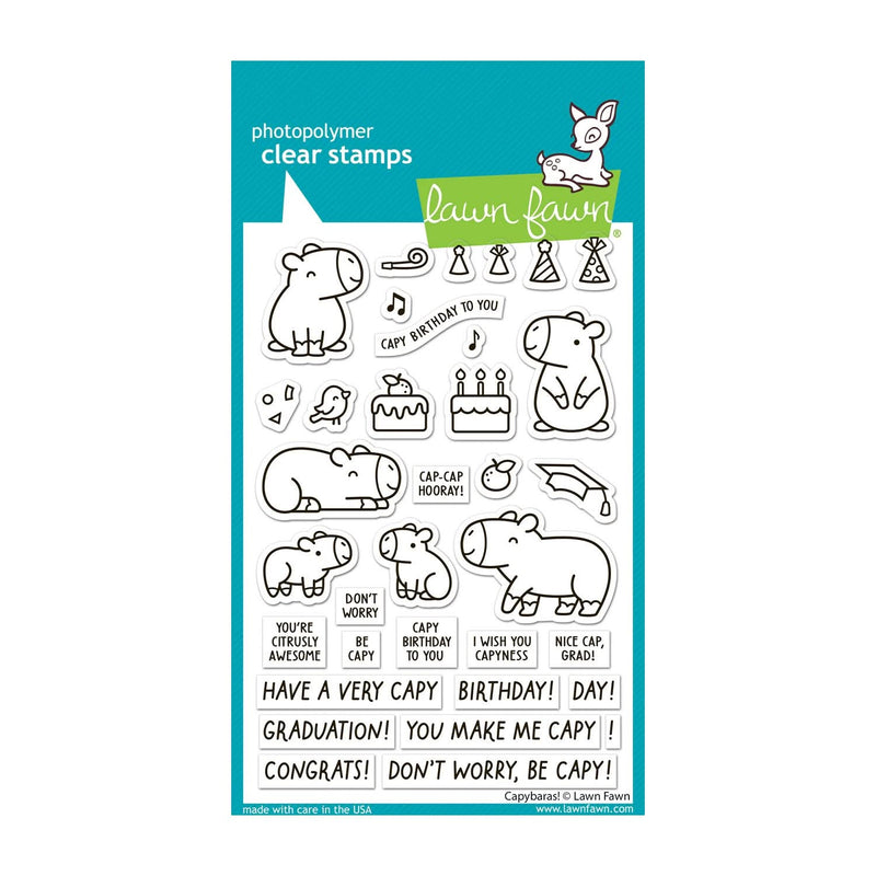 Lawn Fawn Clear Stamp Set - Capybaras!