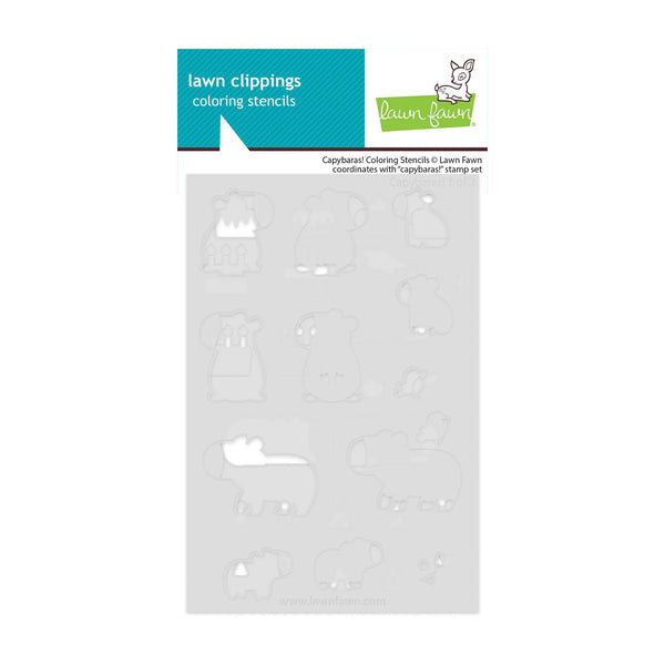 Lawn Clippings Colouring Stencils - Capybaras!
