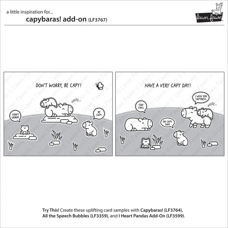 Lawn Cuts Custom Craft Dies - Capybaras! Add-On