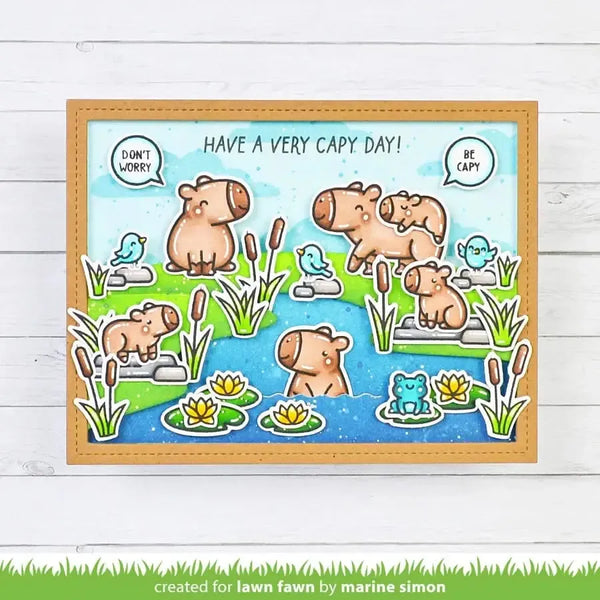 Lawn Clippings Colouring Stencils - Capybaras! Add-On