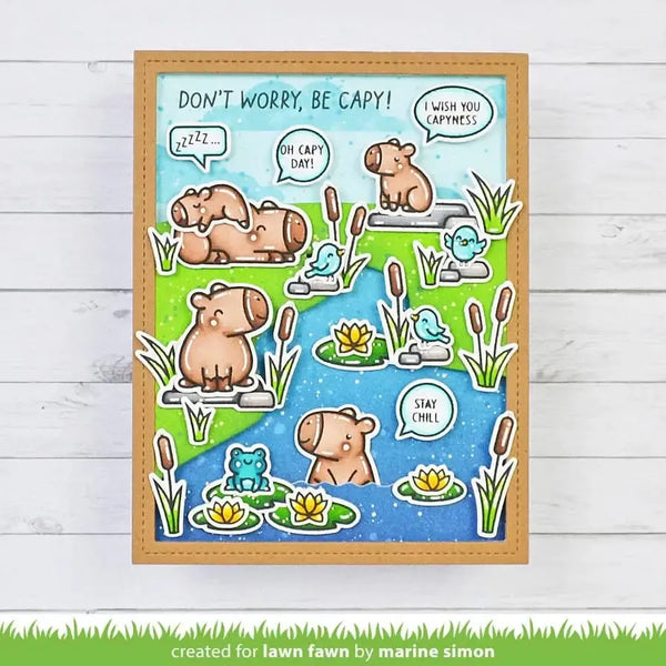 Lawn Clippings Colouring Stencils - Capybaras! Add-On