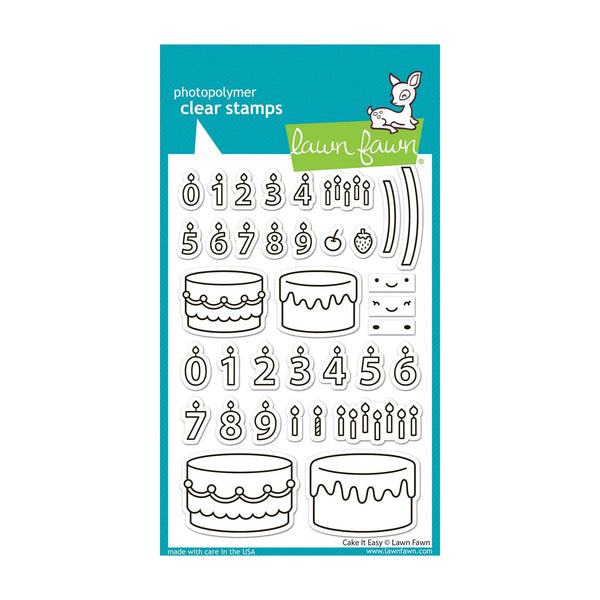 Lawn Fawn Clear Stamp Set - Cake It Easy
