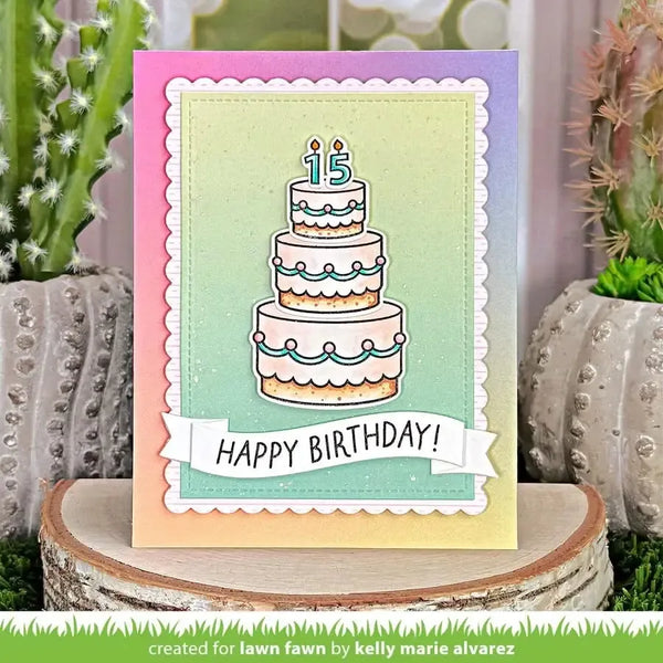 Lawn Clippings Colouring Stencils - Cake It Easy Add-On