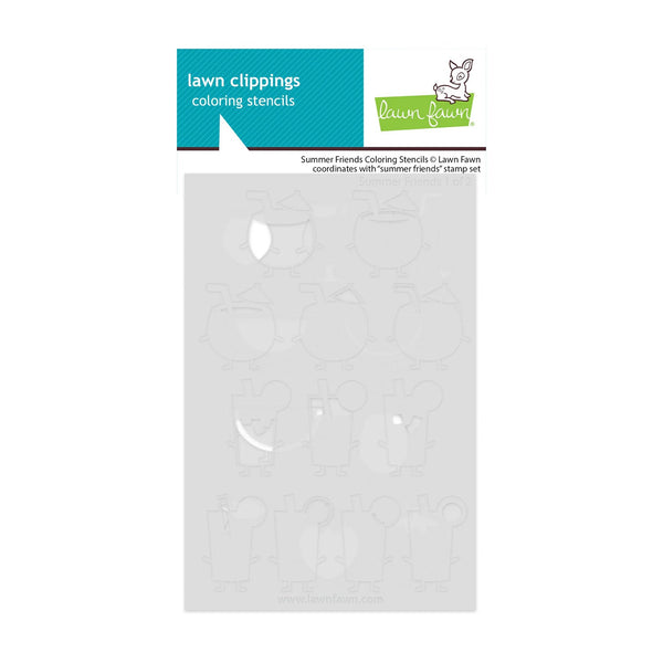 Lawn Clippings Colouring Stencils - Summer Friends