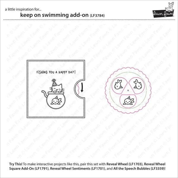 Lawn Cuts Custom Craft Dies - Keep On Swimming Add-On