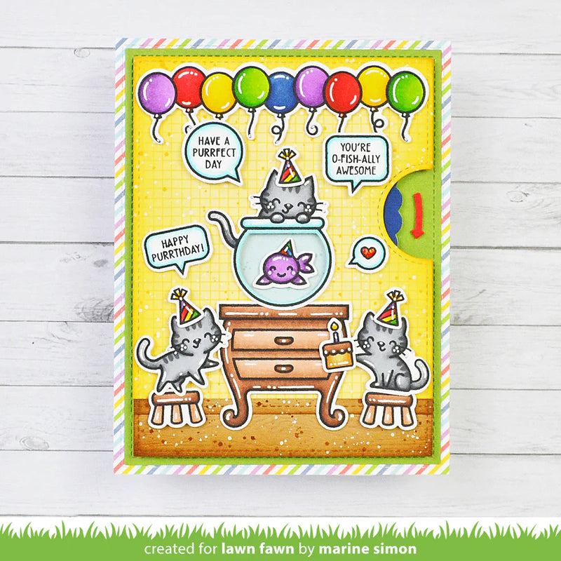Lawn Fawn Clear Stamp Set - Keep On Swimming Add-On