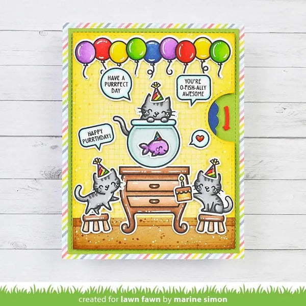 Lawn Clippings Colouring Stencils - Keep On Swimming Add-On