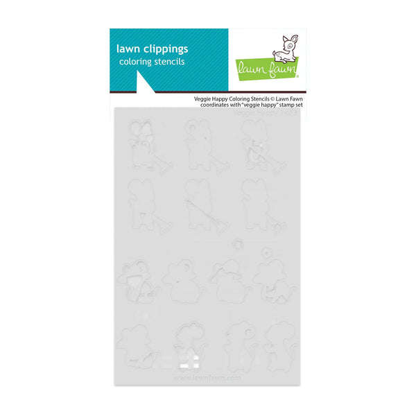 Lawn Clippings Colouring Stencils - Veggie Happy