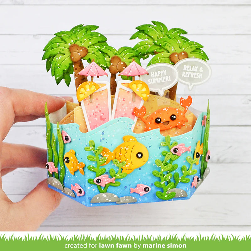 Lawn Cuts Custom Craft Dies - Platform Pop-Up Palm Tree Inserts