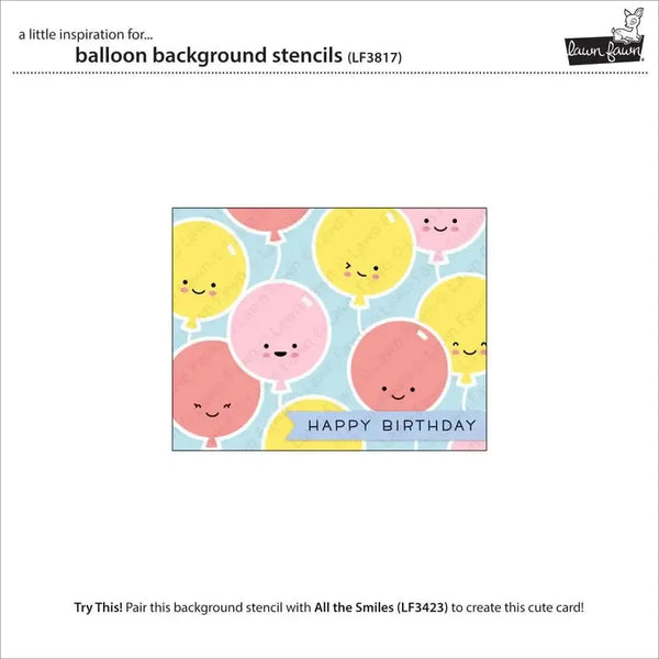 Lawn Clippings Stencils - Background Balloon