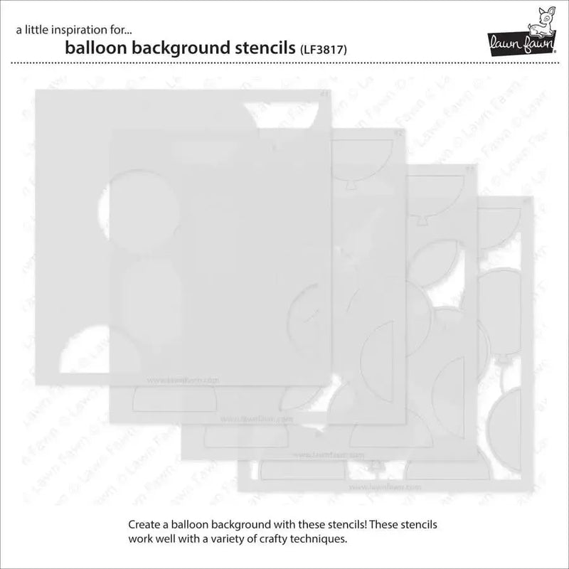 Lawn Clippings Stencils - Background Balloon