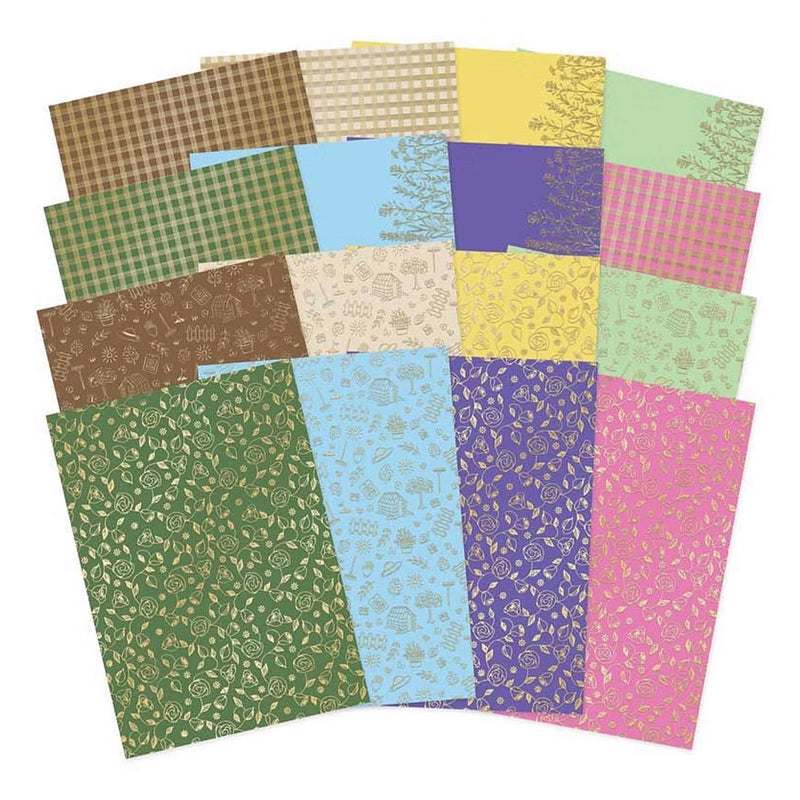 Hunkydory Garden Treasures Foiled Edge-to-Edge Cardstock