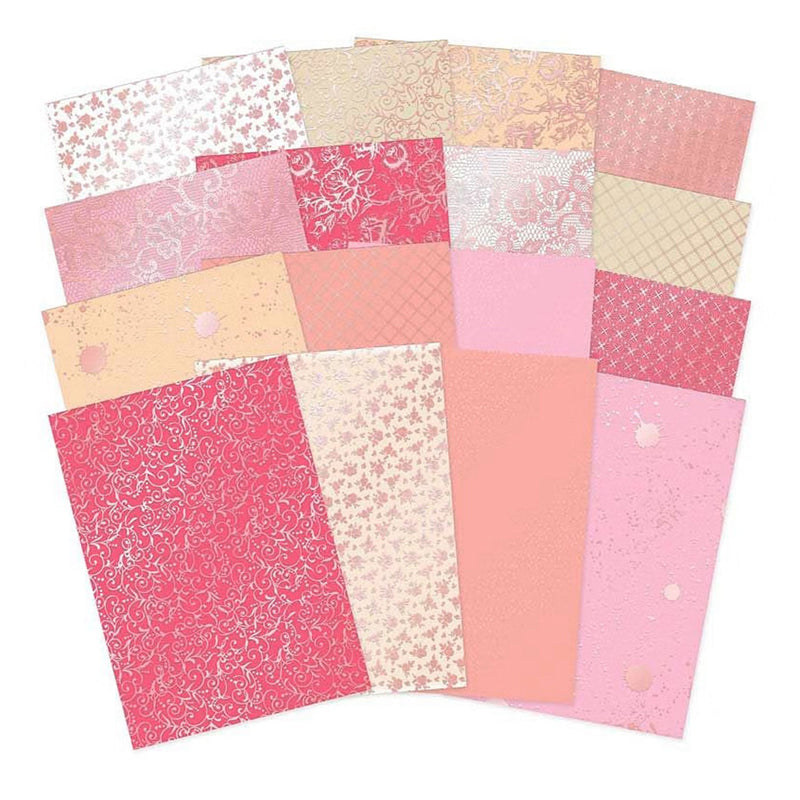 Hunkydory Blushing Blossoms Luxury Foiled Edge-to-Edge Cardstock