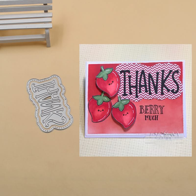 Poppy Crafts Cutting Dies 614 Thanks Bubble