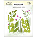 Lisa Horton Crafts Layering Stencils 6"X6" Wildflowers