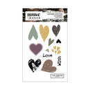 Lisa Horton Crafts Muse & Maker Shattered Affection clear stamp set with artistic hearts distressed textures and mixed media sentiment elements
