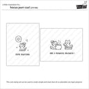 Halloween-themed stamp set with cat illustrations and text on a white background