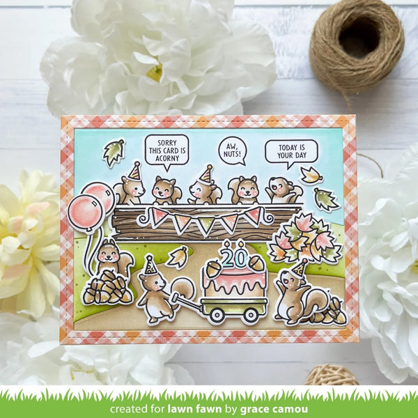 Lawn Fawn Clear Stamps - Simply Celebrate Squirrels