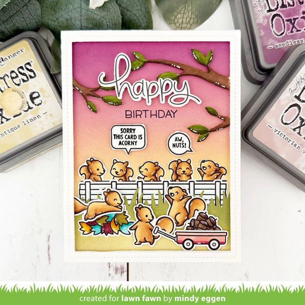 Lawn Fawn Clear Stamps - Simply Celebrate Squirrels