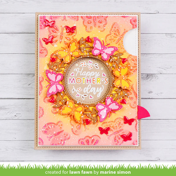 Lawn Fawn Stencils - Butterfly Background