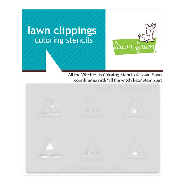 Lawn Fawn coloring stencils packaging with branding and product details.