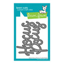 Lawn Fawn 'Giant Hocus Pocus' custom craft dies in a package of 'Lawn Cuts'. The product consists of gray metal dies shown on a white backing card with a teal patterned border and a green brand banner.