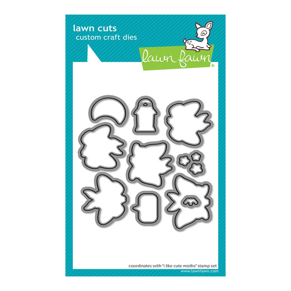 Lawn Fawn custom craft dies set in a teal and white packaging card, featuring multiple die-cut shapes for creating various lawn and grass patterns.