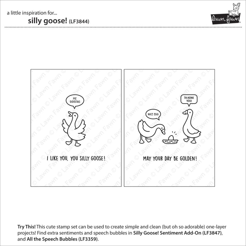 Lawn Fawn Clear Stamp Set - Silly Goose!