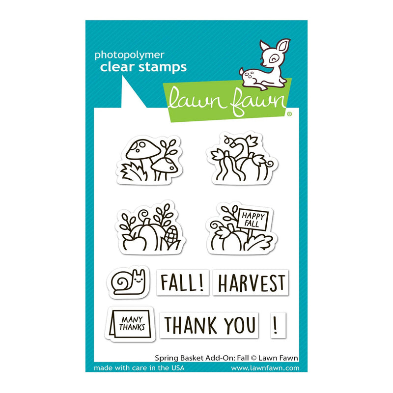 Lawn Fawn Clear Stamp Set - Spring Basket Add-On: Fall
