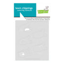 Lawn Fawn coloring stencil with brand logo on a white background
