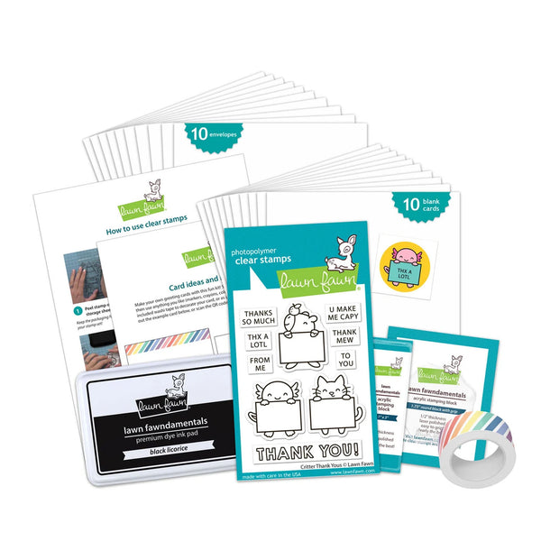 Lawn Fawn Kids Cardmaking Kit - Critter Thank Yous