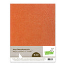 A package of Lawn Fawndamentals sparkly cardstock in the color orange, featuring a textured orange sheet on the front with a white and gray bottom label showing the brand logo and product details.