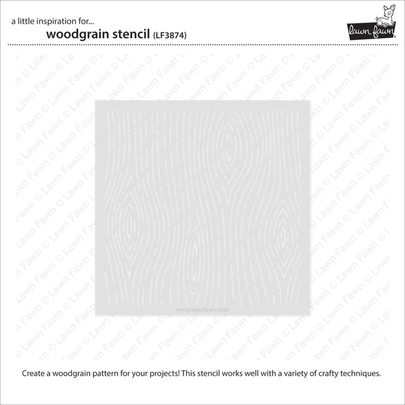 Lawn Fawn Stencil - Woodgrain