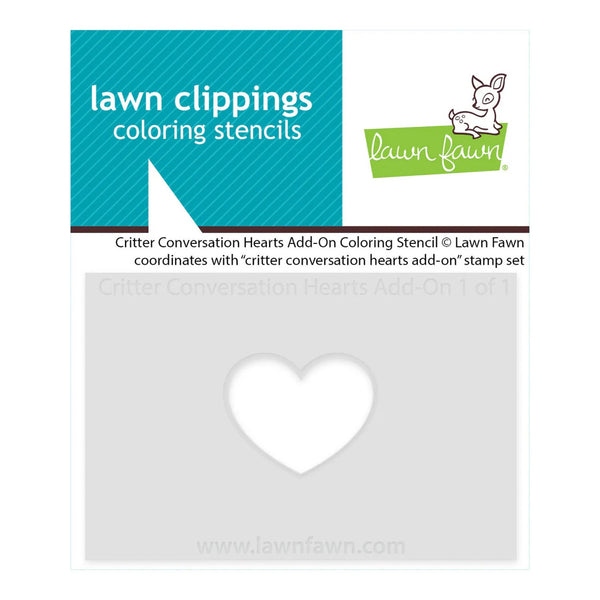 Lawn Fawn Colouring Stencils - Critter Conversation Hearts Add-On