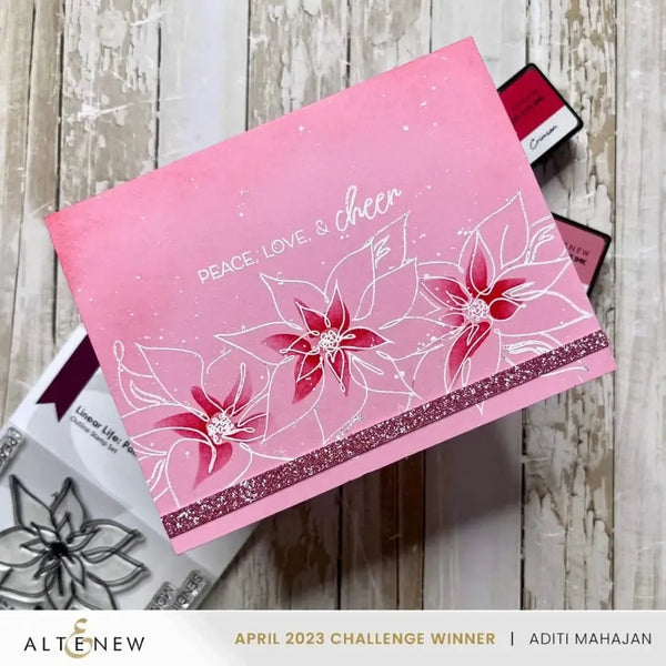 Altenew Linear Life Poinsettias Simple Colouring Stencil*