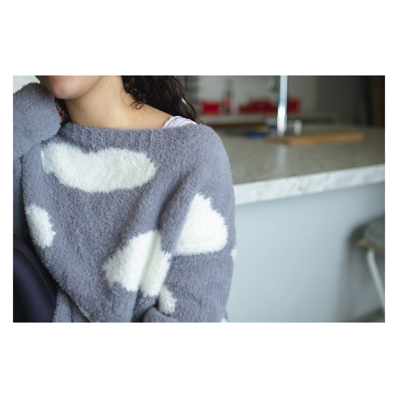 Lion Brand Free Pattern - Feels Like Bliss - Cloud Intarsia Sweater