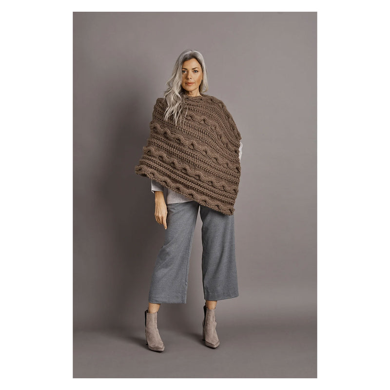 Lion Brand Free Pattern - Wool-Ease Quick & Thick - Cabled Poncho