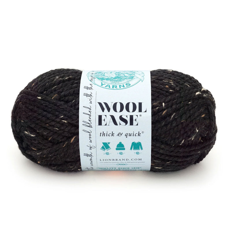 Lion Brand Wool-Ease Thick & Quick Yarn - Obsidian