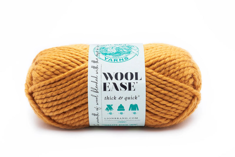 Lion Brand Wool-Ease Thick & Quick Yarn - Mustard
