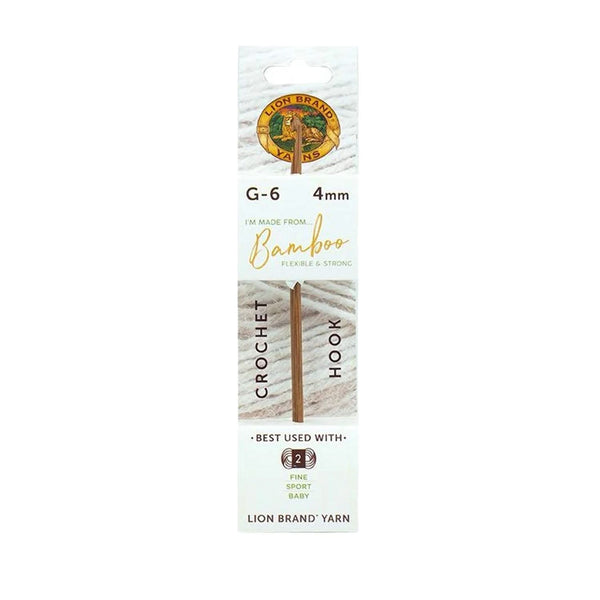Lion Brand Bamboo Crochet Hooks - Size G-6 (4mm)