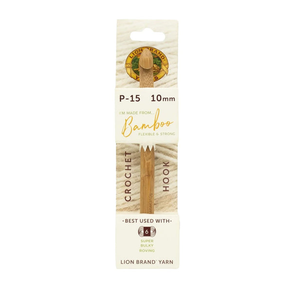 Lion Brand Bamboo Crochet Hooks - Size P-15 (10mm)