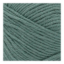 Close-up of teal yarn on a white background