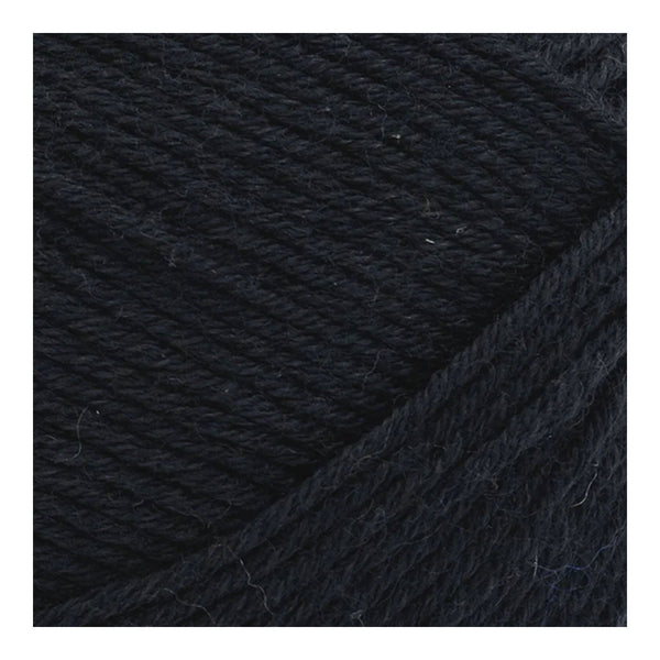Close-up of dark blue yarn with visible texture