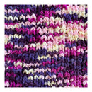 Close-up of a crocheted fabric with multicolor pattern