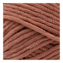 Close-up of brown yarn with visible texture